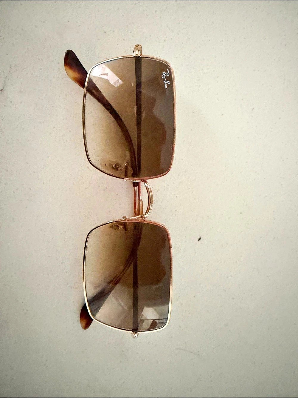 Ray-Ban Square 1971 Classic Brown & Gold Sunglasses
